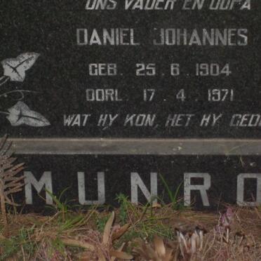 MUNRO Daniel Johannes 1904-1971