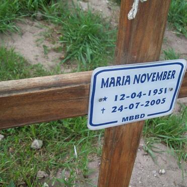 NOVEMBER Maria 1951-2005