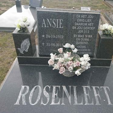 ROSENLEFT Ansie 1932-2013