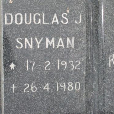 SNYMAN Douglas J. 1932-1980