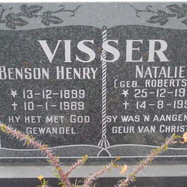 VISSER Benson Henry 1899-1989 &amp; Natalie ROBERTSON 1914-1999