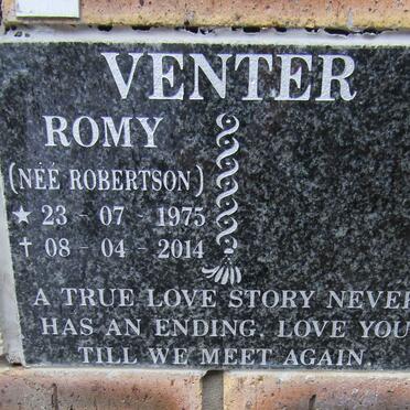 VENTER Romy nee ROBERTSON 1975-2014