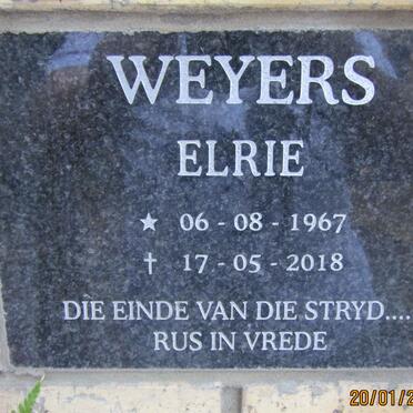 WEYERS Elrie 1967-2018