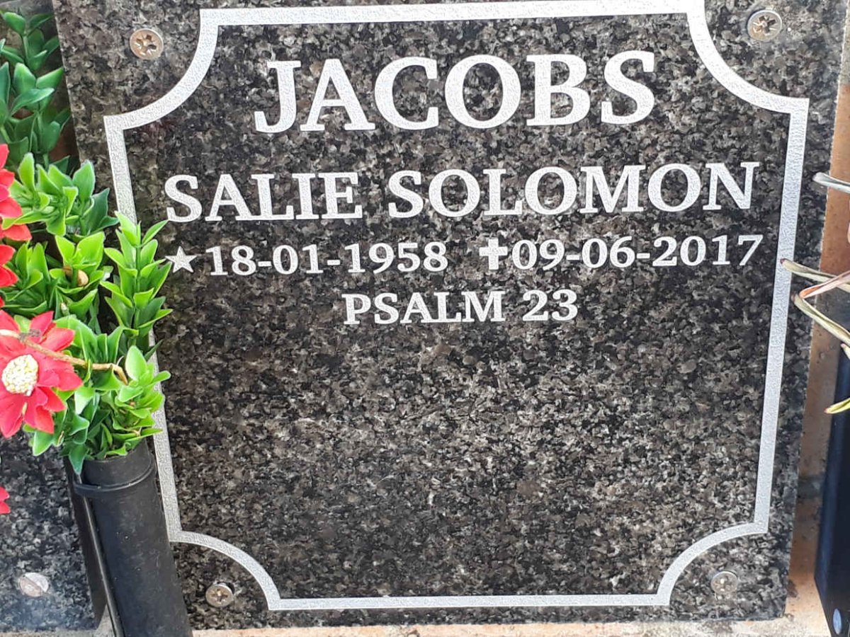JACOBS Salie Solomon 1958-2017
