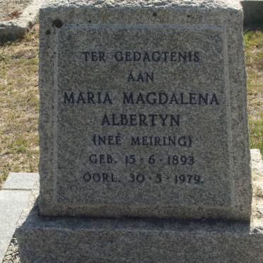 ALBERTYN Maria Magdalena nee MEIRING 1893-1979