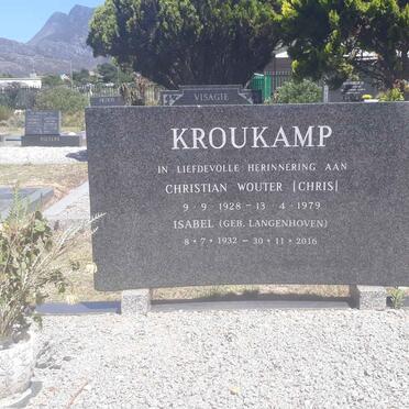 KROUKAMP Christian Wouter 1938-1979 &amp; Isabel LANGENHOVEN 1932-2016