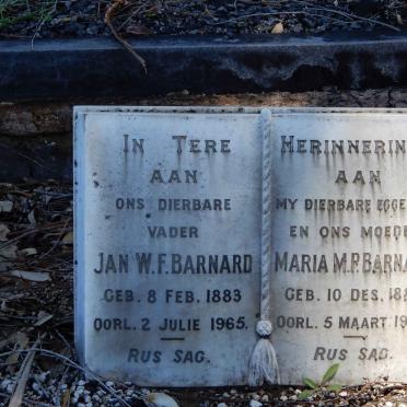 BARNARD Jan W.F. 1883-1965 &amp; Maria M.P. 1884-1962
