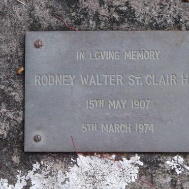 HILL Rodney Walter St. Clair 1907-1974