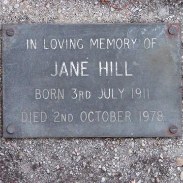 HILL Jane 1911-1978
