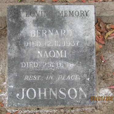 JOHNSON Bernard  -1937 &amp; Naomi -1941