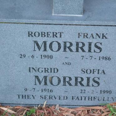 MORRIS Robert Frank 1900-1986 &amp; Ingrid Sofia 1916-1990