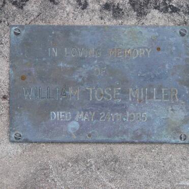 MILLER William Tose -1985