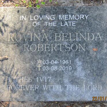 ROBERTSON Rovina Belinda 1961-2019