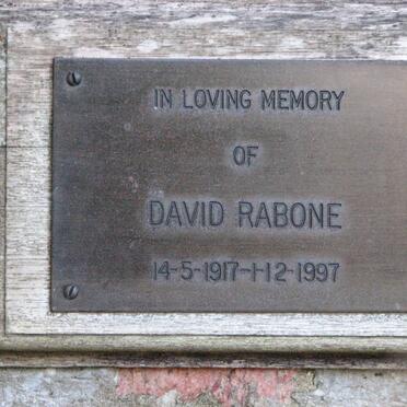 RABONE David 1917-1997 &amp; Leonie 1917-2014