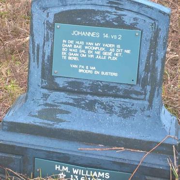 WILLIAMS H.M. 1971-19?9