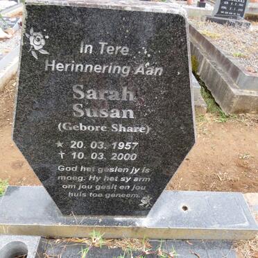 ? Sarah Susan nee SHARE 1957-2000