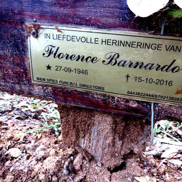 BARNARDO Florence 1946-2016