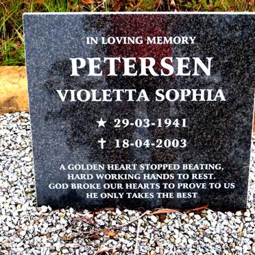 PETERSEN Violetta Sophia 1941-2003