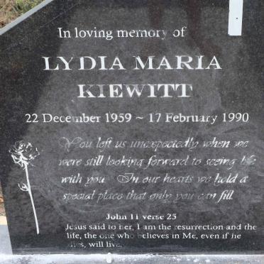 KIEWITT Lydia Maria 1959-1990