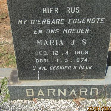 BARNARD Maria J.S. 1908-1974