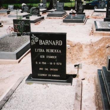 BARNARD Lydia Rebekka nee STANDER 1914-1978