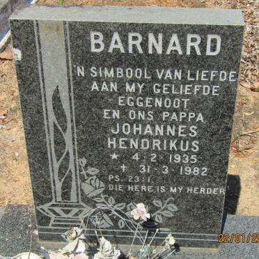 BARNARD Johannes Hendrikus 1935-1982