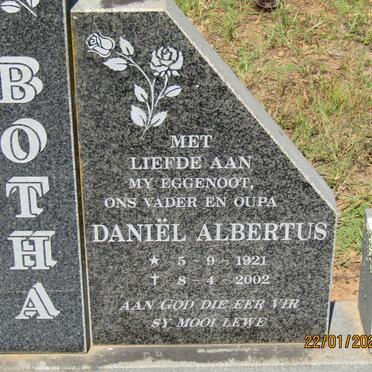 BOTHA Daniel Albertus 1921-2002