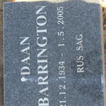 BARRINGTON Daan 1934-2005