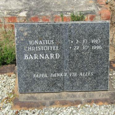BARNARD Ignatius Christoffel 1910-1996