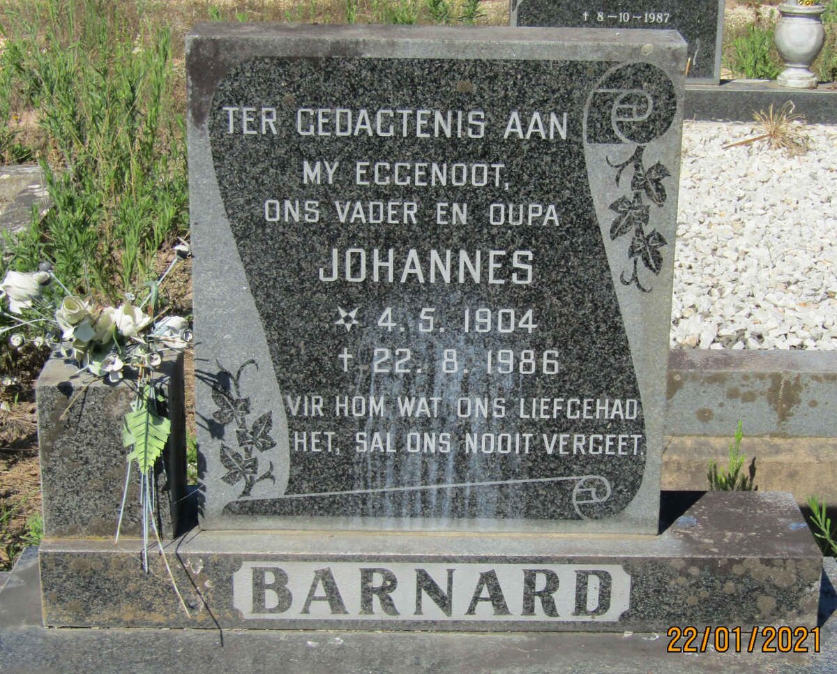 BARNARD Johannes 1904-1986