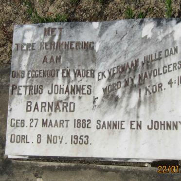 BARNARD Petrus Johannes 1882-1953