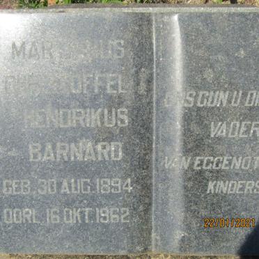 BARNARD Marthinus Christoffel Hendrikus 1894-1962