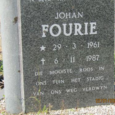 FOURIE Johan 1961-1987