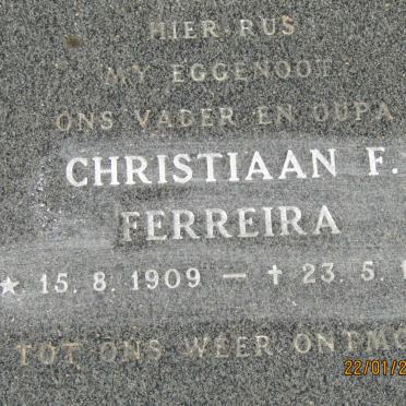 FERREIRA Christiaan F. 1909-1977