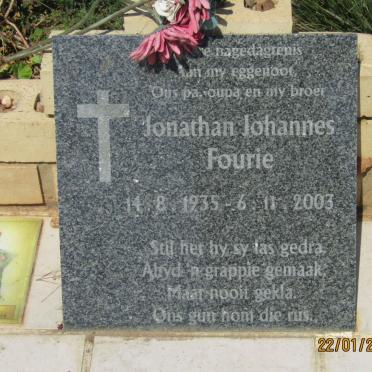 FOURIE Jonathan Johannes 1935-2003