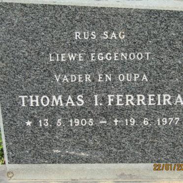 FERREIRA Thomas I. 1905-1977