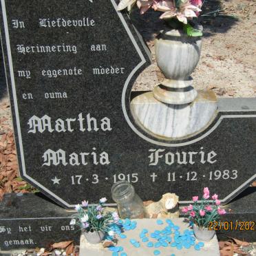 FOURIE Martha Maria 1915-1983
