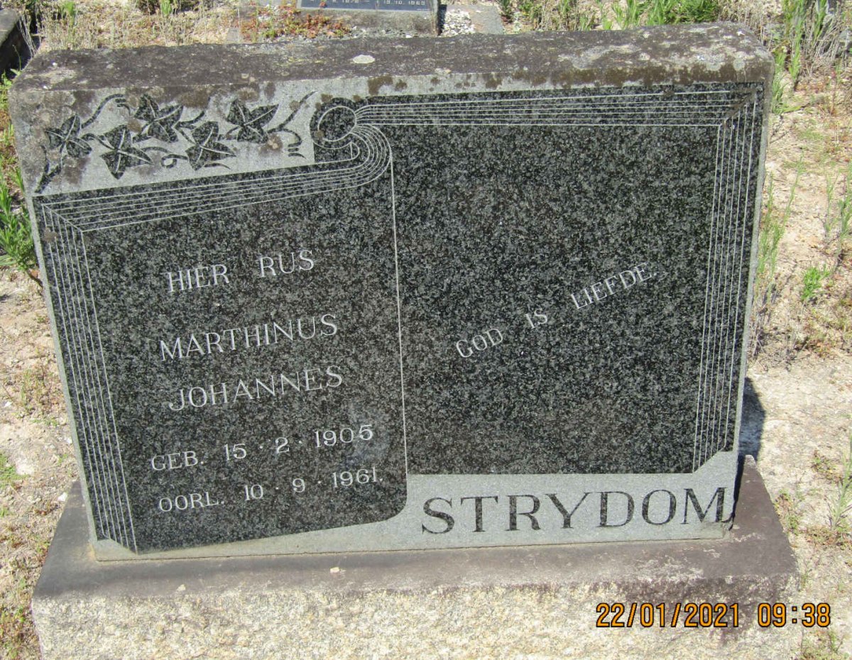 STRYDOM Marthinus Johannes 1905-1961