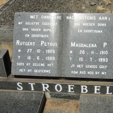 STROEBEL Rutgert Petrus 1909-1989 &amp; Magdalena P. 1910-1993