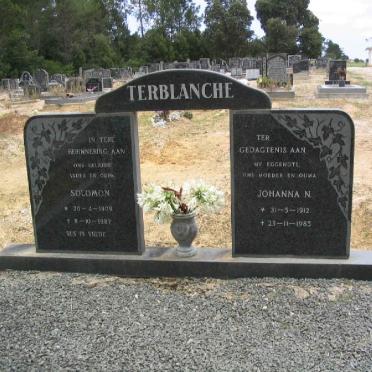TERBLANCHE Solomon 1909-1987 &amp; Johanna N. 1912-1985