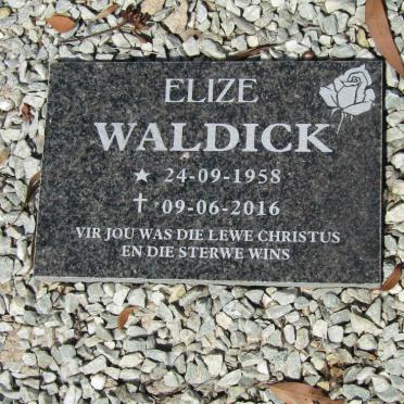 WALDICK Elize 1958-2016