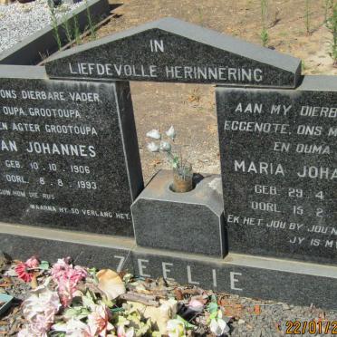 ZEELIE Jan Johannes 1906-1993 &amp; Maria Johanna 1910-1981