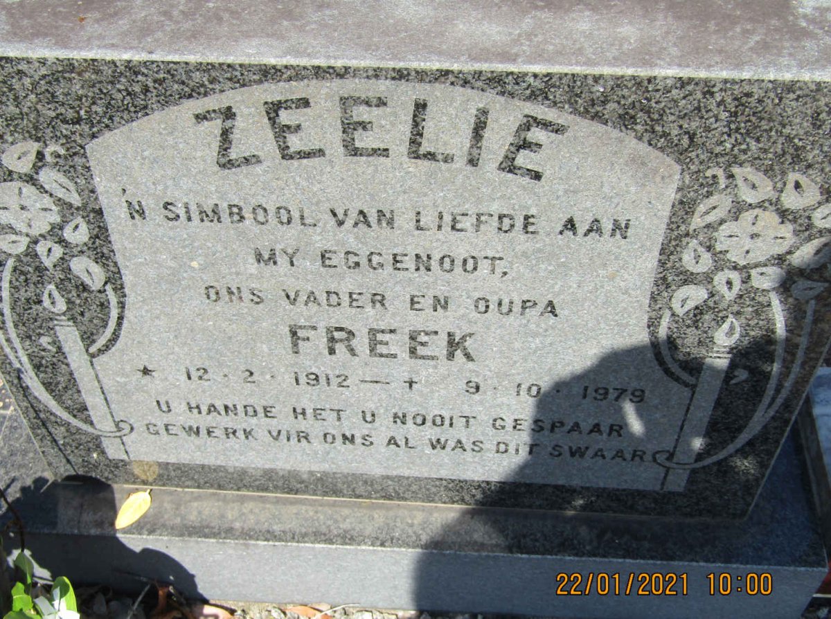 ZEELIE Freek 1912-1979