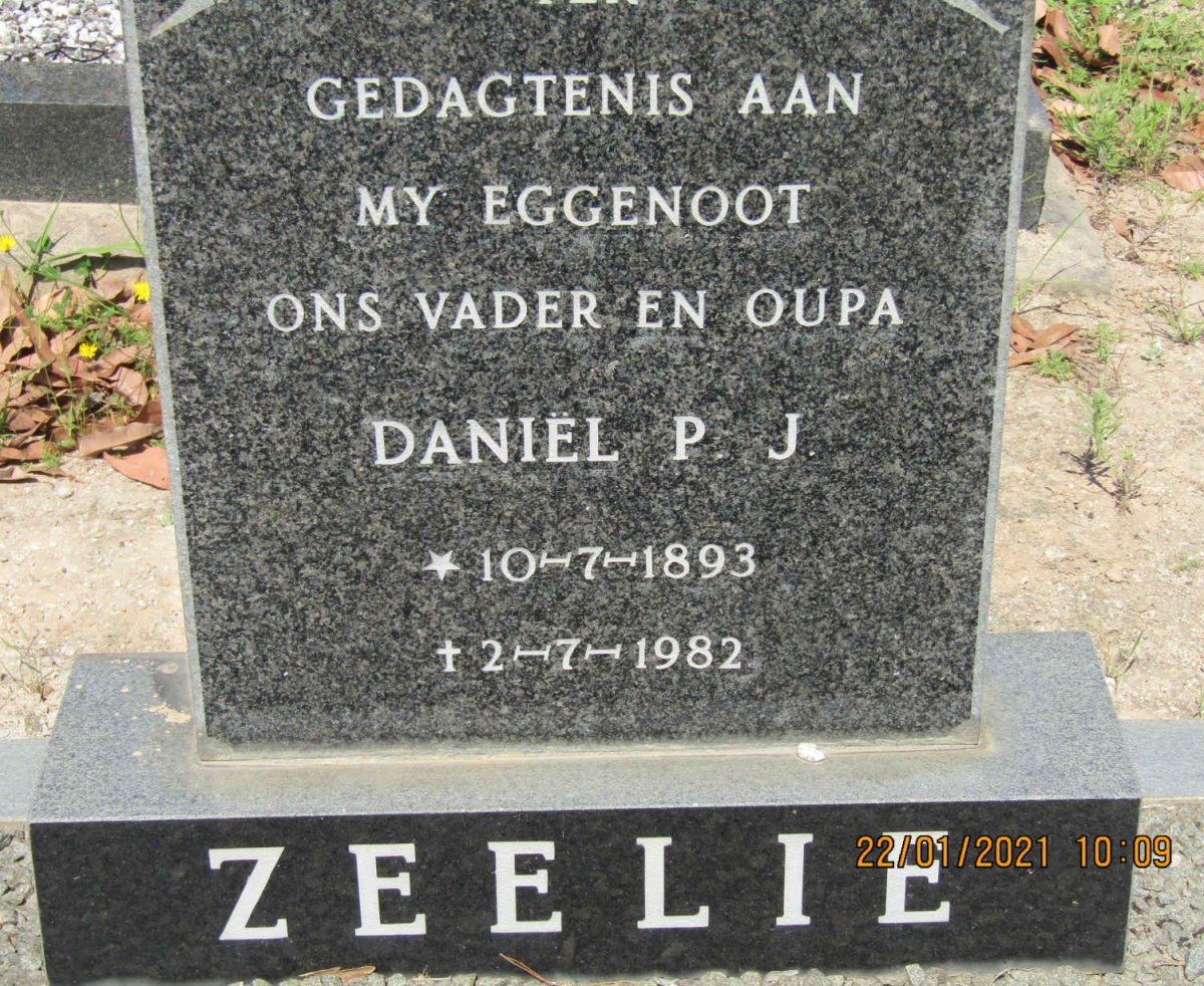 ZEELIE Daniel P.J. 1893-1982