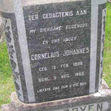 ROOYEN Cornelius Johannes, van 1896-1960