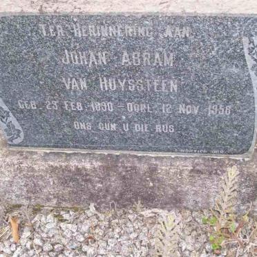 HUYSSTEEN Johan Abram, van 1890-1958