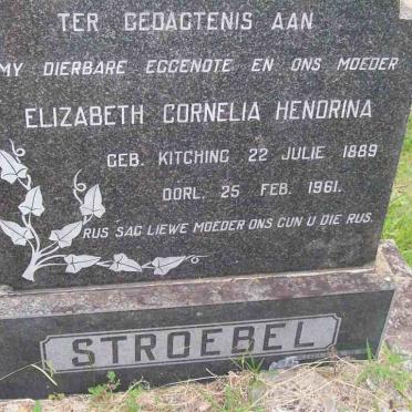 STROEBEL Elizabeth Cornelia Hendrina nee KITCHING 1889-1961
