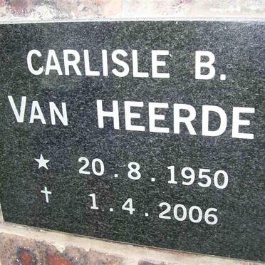 HEERDE Carlise B., van 1950-2006
