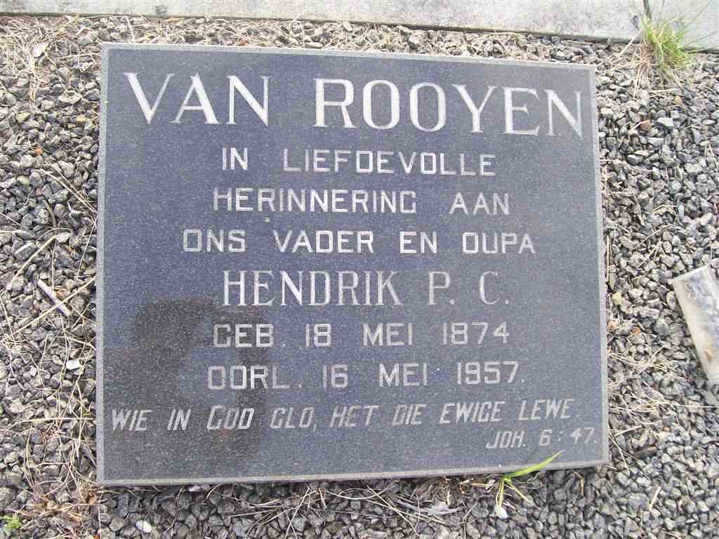 ROOYEN Hendrik P.C., van 1874-1957