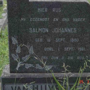 HUYSSTEEN Salmon Johannes, van 1880-1961